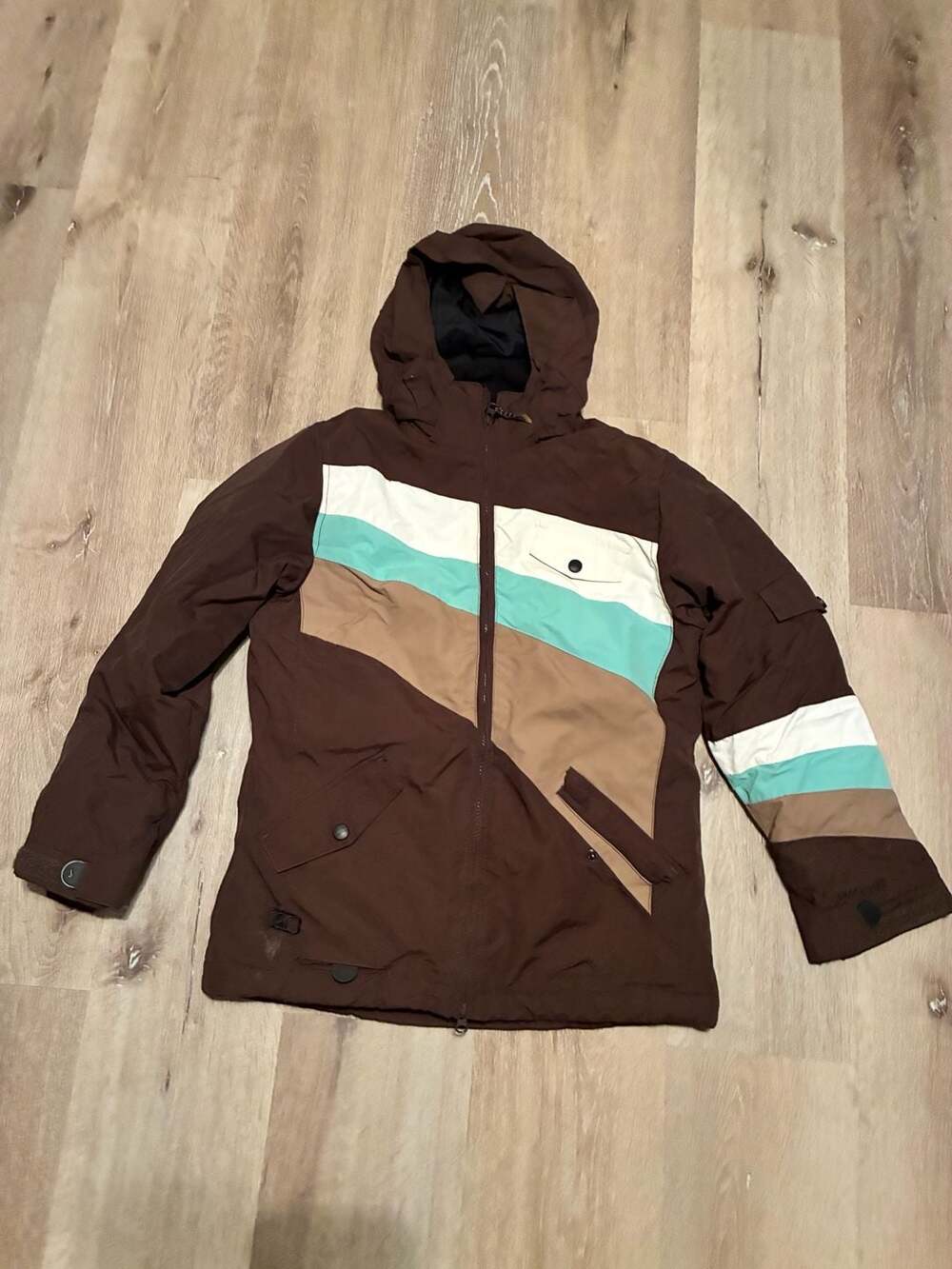 Polar Edge Silver Series Women's S Brown Multi-Color Stripe Ski Snowboard Winter